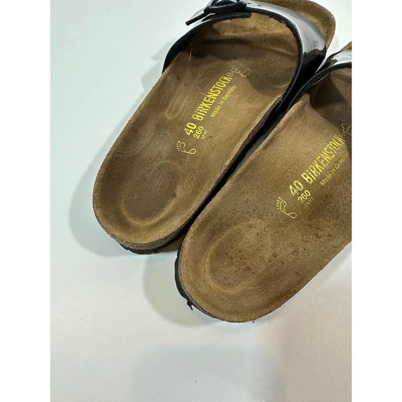 Birkenstock Madrid Unisex Sandals Slides Black Strap Buckle Women's Size 9 M7 L9 - Picture 8 of 13